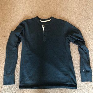 Rag and Bone Men's Henley - Dark Green - Medium